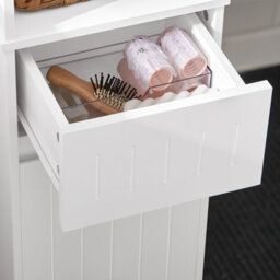 Sobuy Bzr109-W, Bathroom Tall Cabinet Cupboard Storage Cabinet,white,w30Xd30Xh170 - thumbnail 5