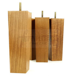 L&F 4X Wood Furniture Legs M10 200mm High Dark Oak Stain Replacement Square Tapered Sofa Feet Stools Chairs Sofas Cabinets Beds - thumbnail 7