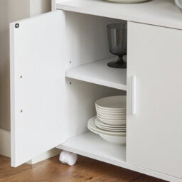 Sobuy Frg241-W, Kitchen Wheeled Storage Trolley, Kitchen Storage Cabinet Cupboard Unit,w55Xd38Xh84 - thumbnail 9