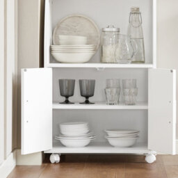 Sobuy Frg241-W, Kitchen Wheeled Storage Trolley, Kitchen Storage Cabinet Cupboard Unit,w55Xd38Xh84 - thumbnail 5