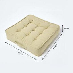 Homescapes Sage Green Cotton Armchair Booster Cushion - thumbnail 5