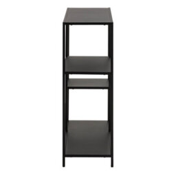 Furniture To Go Newcastle Asymmetrical Bookcase With 3 Shelves In Matt Black - thumbnail 3