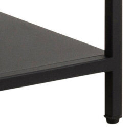 Furniture To Go Newcastle Asymmetrical Bookcase With 3 Shelves In Matt Black - thumbnail 7