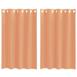 Walplus Voile Curtains With Grommets 2 Pcs Terracotta - thumbnail 2