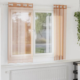 Walplus Voile Curtains With Grommets 2 Pcs Terracotta
