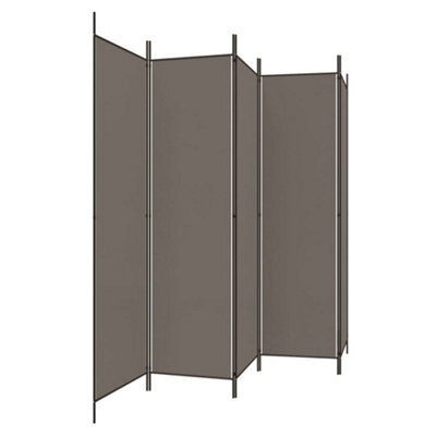 Vidaxl 5-Panel Room Divider Anthracite 250X200 Cm Fabric Room Dividers - image 1