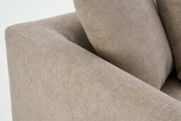 Beige L Shaped Corner Sofa With Chaise Lounger - Scatter Pillows - Soft Woven Chenille - Removable Covers - Chloe - thumbnail 8