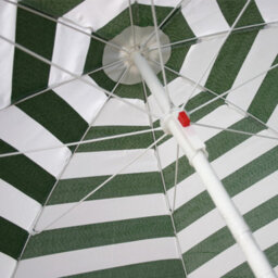 Sundaze 1.6M Green-White Beach Garden Parasol Umbrella Outdoor Patio Sunshade Uv Protection - thumbnail 6