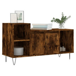 Walplus Tv Cabinet Smoked Oak 100X35X55 Cm Engineered Wood - thumbnail 3