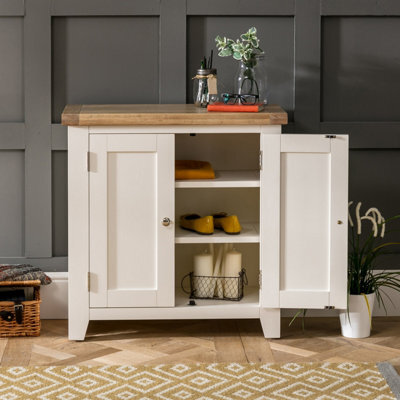 The Furniture Market Cheshire Cream Small 2 Door Cupboard - image 1