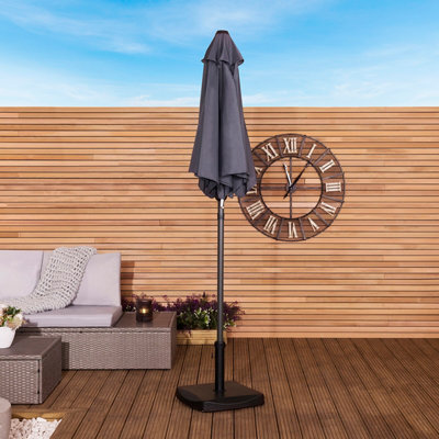 Charles Bentley 2M Garden Patio Market Umbrella Parasol Crank Function Black - image 1