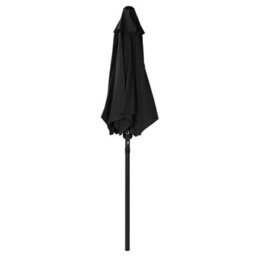 Charles Bentley 2M Garden Patio Market Umbrella Parasol Crank Function Black - thumbnail 6