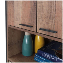 Timber Art Design Stretton Tall Storage Kitchen Pantry Sideboard Cabinet Rustic Industrial Oak - thumbnail 6