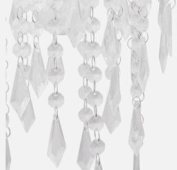 Modern Ceiling Lightshade Pendant Shade Chrome With Clear Acrylic Jewels - thumbnail 6