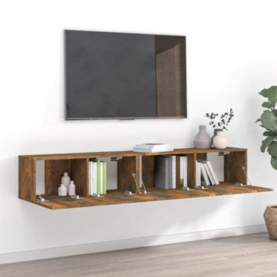 Berkfield 2 Piece Tv Cabinet Set Smoked Oak Engineered Wood - image 1