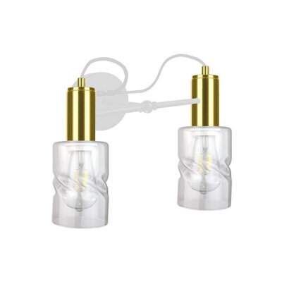 Luminosa Lighting Luminosa Inger Wall Lamp White, Gold, 25Cm, 2X E27