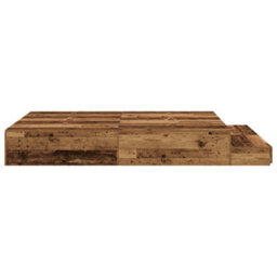 Berkfield Modern Storage Bed Frame Old Wood 135X190 Cm - thumbnail 9