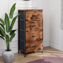 Lassic Vida Designs Chorley 4 Drawer Fabric Ukfr Chest Of Drawers, Rustic Brown - thumbnail 4