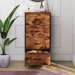 Lassic Vida Designs Chorley 4 Drawer Fabric Ukfr Chest Of Drawers, Rustic Brown - thumbnail 7