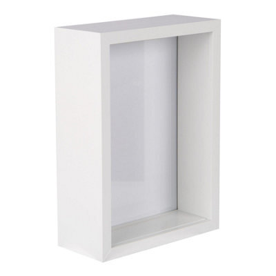 "Nicola Spring 5 X 7"" Deep Photo Frame - White - 3D Deep Box Picture Frame Portrait Display Case (20 X 15Cm)" - image 1