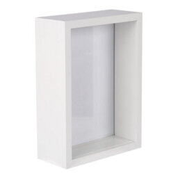 "Nicola Spring 5 X 7"" Deep Photo Frame - White - 3D Deep Box Picture Frame Portrait Display Case (20 X 15Cm)" - thumbnail 1