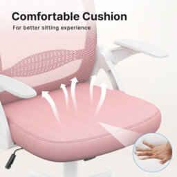 Onemill Ergonomic Breathable Mesh Office Chair With Lumbar Support-Pink - thumbnail 6