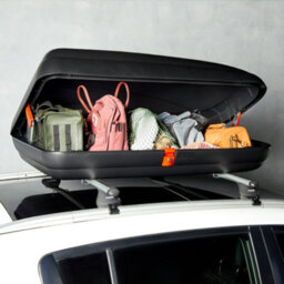 Vonhaus Car Roof Box, Rooftop Carrier Storage For Camping, Tents, 320L Capacity Roofbox, Weather Resistant, Central Locking System - thumbnail 2