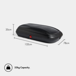 Vonhaus Car Roof Box, Rooftop Carrier Storage For Camping, Tents, 320L Capacity Roofbox, Weather Resistant, Central Locking System - thumbnail 4