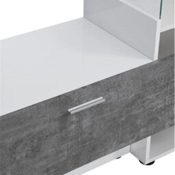 Furniture in Fashion Santiago Entertainment Unit In White Gloss And Concrete Effect - thumbnail 8