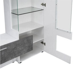 Furniture in Fashion Santiago Entertainment Unit In White Gloss And Concrete Effect - thumbnail 7