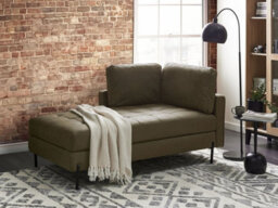 Beliani Right-Hand Chaise Longue Rebais Faux Leather Green - thumbnail 2