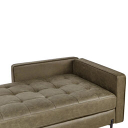 Beliani Right-Hand Chaise Longue Rebais Faux Leather Green - thumbnail 7