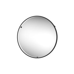 Sensio Aspect Matt Black Round Wall-Mounted Bathroom & Wc Illuminated Contemporary Illuminated Mirror (H)60Cm (W)60Cm - thumbnail 2
