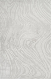 Hamilton Modern Metallic Sheen Area Rug - Marble Inspired Design Silver 80Cm X 150Cm - thumbnail 2