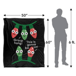 David Olenick A Delightful Holiday Silky Supersoft Blanket Black/red/green (One Size) - thumbnail 6