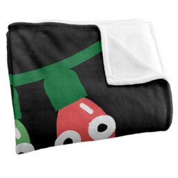 David Olenick A Delightful Holiday Silky Supersoft Blanket Black/red/green (One Size) - thumbnail 3