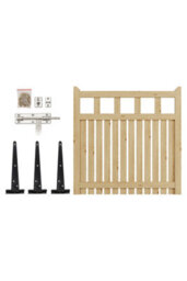 Darphe Stylish Freestanding Wooden Garden Gate For Outdoor Spaces, 120Cm Width X 120Cm Height - thumbnail 4