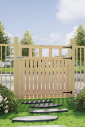 Darphe Stylish Freestanding Wooden Garden Gate For Outdoor Spaces, 120Cm Width X 120Cm Height - thumbnail 2