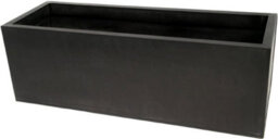 Primrose Gunmetal Black Galvanised Zinc Rectangular Garden Planter Plant Pot Medium 64Cm X 32Cm