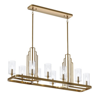 Luminosa Lighting Luminosa Kichler Kimrose Bar Pendant Ceiling Light Brushed Natural Brass - image 1