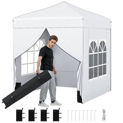 Gainoom 194X194Cm Commercial Gazebo Tent With 4 Sidewalls & Carry Bag For Party Market - image 1