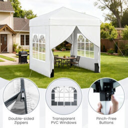 Gainoom 194X194Cm Commercial Gazebo Tent With 4 Sidewalls & Carry Bag For Party Market - thumbnail 8
