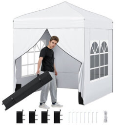 Gainoom 194X194Cm Commercial Gazebo Tent With 4 Sidewalls & Carry Bag For Party Market - thumbnail 1