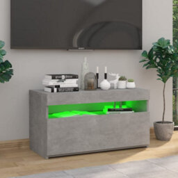 Berkfield Tv Cabinet With Led Lights Concrete Grey 75X35X40 Cm - thumbnail 5