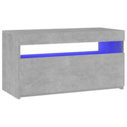 Berkfield Tv Cabinet With Led Lights Concrete Grey 75X35X40 Cm - thumbnail 7