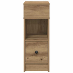 Berkfield Bedside Cabinet With Drawer Artisan Oak 25X31X66 Cm - thumbnail 4
