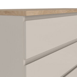 Furniture To Go Naia Wide Chest Of 6 Drawers (3+3) In Cashmere Jackson Hickory (W) 153.8 X  (H) 70.1 X (D) 50Cm - thumbnail 6
