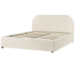 Beliani Ottoman Bed Boucle Quillien 140 X 200 Cm (Eu Double) Light Beige - thumbnail 7