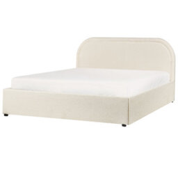 Beliani Ottoman Bed Boucle Quillien 140 X 200 Cm (Eu Double) Light Beige - thumbnail 4