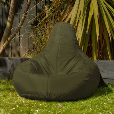 Icon Dalton High Back Adult Gaming Indoor Outdoor Bean Bag Chair, Khaki - image 1